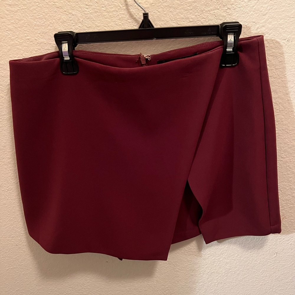 Burgundy skort
